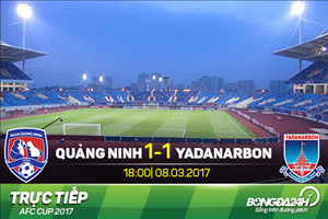 Tổng hợp: Quảng Ninh 1-1 Yadanarbon (AFC Cup 2017)