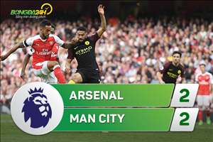 Arsenal 2-2 Man City (KT): Đại tiệc mà chẳng ai vui trên Emirates