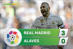 Tổng hợp: Real Madrid 3-0 Alaves (Vòng 29 La Liga 2016/17)