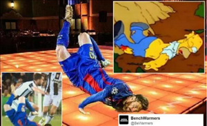 Lionel Messi ngã sấp mặt, truyền cảm hứng cho những tín đồ mê ảnh chế