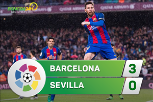 Barca 3-0 Sevilla (KT): Messi thăng hoa, Blaugrana thắng đơn giản