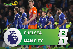Tổng hợp: Chelsea 2-1 Man City (Vòng 31 NHA 2016/17)
