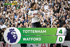 Tổng hợp: Tottenham 4-0 Watford (Vòng 32 NHA 2016/17)