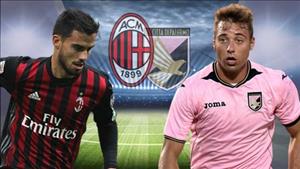 Nhận định AC Milan vs Palermo 20h00 ngày 9/4 (Serie A 2016/17)