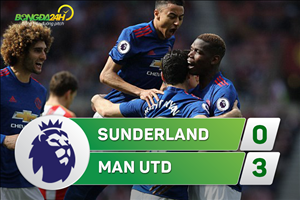 Tổng hợp: Sunderland 0-3 MU (Vòng 32 NHA 2016/17)