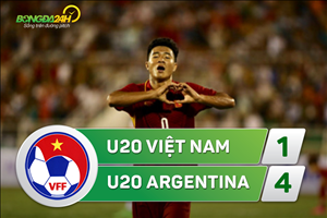 Tổng hợp: U20 Việt Nam 1-4 U20 Argentina (Giao hữu quốc tế)