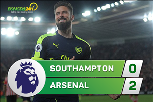 Southampton 0-2 Arsenal (KT): Nỗ lực leo lên thứ 5