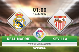 Giải mã trận đấu Real Madrid vs Sevilla 01h00 ngày 15/5 (La Liga 2016/17)