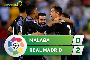 Malaga 0-2 Real Madrid (KT): Nhẹ nhàng sải bước lên đỉnh vinh quang!