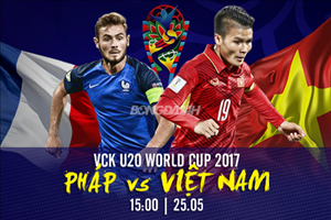 Trận đấu U20 Việt Nam vs U20 Pháp được trực tiếp trên kênh nào?
