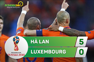 Tổng hợp: Hà Lan 5-0 Luxembourg (Vòng loại World Cup 2018)