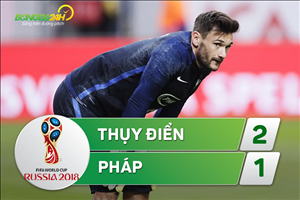 Tổng hợp: Thụy Điển 2-1 Pháp (Vòng loại World Cup 2018)