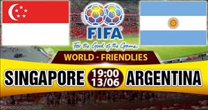 Nhận định Singapore vs Argentina 19h00 ngày 13/6 (Giao hữu quốc tế)