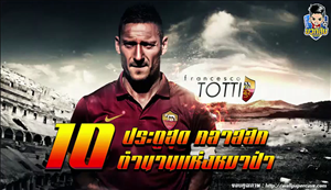 10 bàn thắng đẹp nhất trong sự nghiệp của Hoàng tử Totti