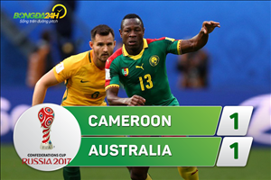 Cameroon 1-1 Australia (KT): Bất phân thắng bại