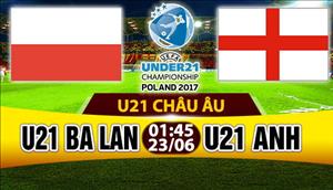 Nhận định U21 Ba Lan vs U21 Anh 01h45 ngày 23/6 (U21 châu Âu 2017)
