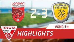 Tổng hợp: Long An 2-3 TPHCM (Vòng 14 V-League 2017)