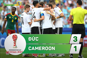Đức 3-1 Cameroon (KT): Thắng dễ trong thế hơn người, Mannschaft vào bán kết Confed Cup