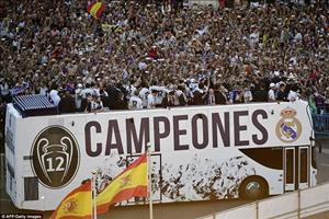 Chùm ảnh: Real Madrid diễu hành ăn mừng chức vô địch Champions League