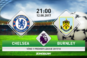 LINK XEM TRỰC TIẾP Chelsea vs Burnley 21h00 ngày 12/8 (NHA 2017/18)