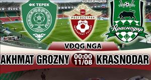 Nhận định Akhmat Grozny vs Krasnodar 00h00 ngày 11/8 (VĐQG Nga)