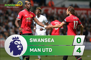 Tổng hợp: Swansea 0-4 MU (Vòng 2 NHA 2017/18)