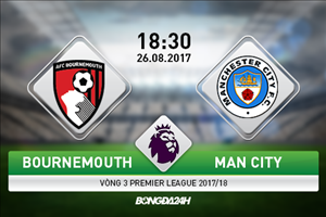 Bournemouth vs Man City (18h30 ngày 26/8): Nhấn chìm Vitality