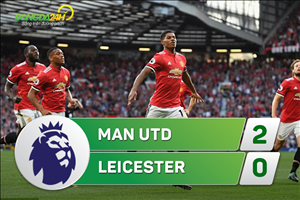 Tổng hợp: MU 2-0 Leicester (Vòng 3 NHA 2017/18)