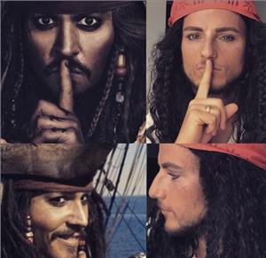 Tiền vệ Rakitic hóa trang thành thuyền trưởng Jack Sparrow