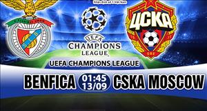 Nhận định Benfica vs CSKA Moscow 01h45 ngày 13/9 (UEFA Champions League 2017/18)