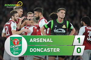 Tổng hợp: Arsenal 1-0 Doncaster (Vòng 3 cúp Liên đoàn Anh 2017/18)