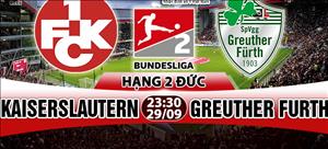 Nhận định Kaiserslautern vs Greuther 23h30 ngày 29/9 (Hạng 2 Đức 2017/18)