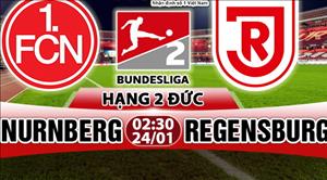 Nhận định Nurnberg vs Regensburg 02h30 ngày 24/1 (Hạng 2 Đức)