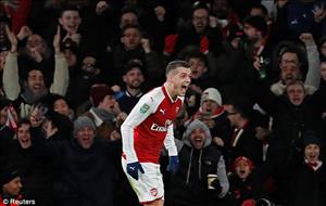 Tổng hợp: Arsenal 2-1 Chelsea (Lượt về bán kết cúp Liên đoàn Anh 2017/18)