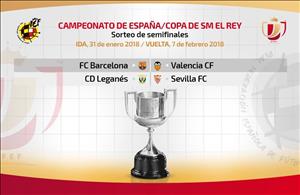 Bốc thăm bán kết cúp Nhà vua: Barca lắc đầu, Sevilla mỉm cười