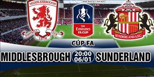 Nhận định Middlesbrough vs Sunderland 20h00 ngày 6/1 (FA Cup 2017/18)
