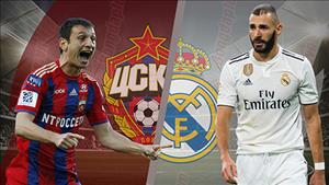Kết quả CSKA Moscow vs Real Madrid trận đấu bảng G Champions League 2018/19