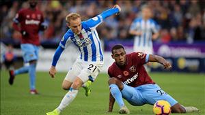 Video tổng hợp: Huddersfield 1-1 West Ham (Vòng 12 Premier League 2018/19)