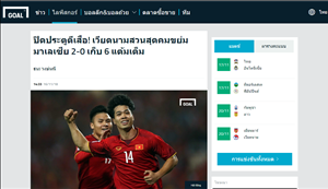 Truyền thông Thái Lan ngả mũ trước chiến thắng của ĐT Việt Nam trước Malaysia