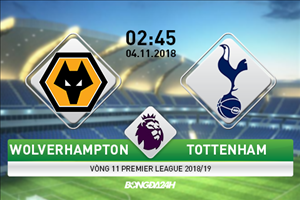 Kết quả Wolves vs Tottenham trận đấu vòng 11 Premier League 2018/19