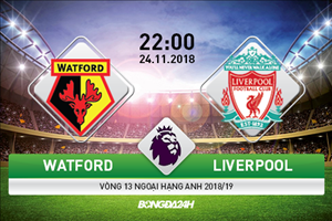Nhận định Watford vs Liverpool 22h00 ngày 24/11 (Premier League 2018/19)
