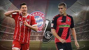 Nhận định Bayern Munich vs Freiburg 21h30 ngày 3/11 (Bundesliga 2018/19)