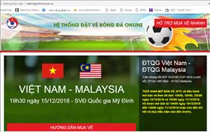 Xuất hiện website giả mạo bán vé online trận Việt Nam vs Malaysia