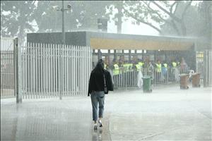 VIDEO: CĐV Việt Nam đội mưa tầm tã đến sân Bukit Jalil
