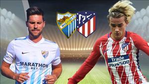 Nhận định Malaga vs Atletico Madrid 22h15 ngày 10/2 (La Liga 2017/18)