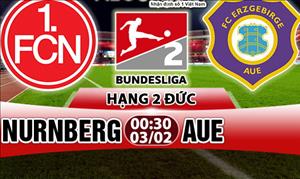 Nhận định Nurnberg vs Aue 0h30 ngày 3/2 (Hạng 2 Đức)