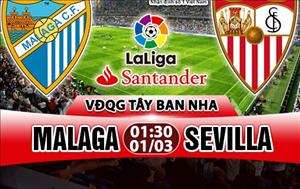Nhận định Malaga vs Sevilla 01h30 ngày 1/3 (La Liga 2017/18)