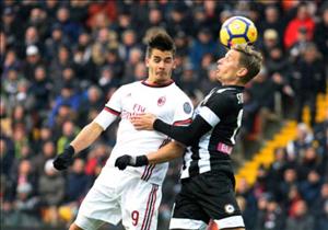 Tổng hợp: Udinese 1-1 Milan (Vòng 23 Serie A 2017/18)