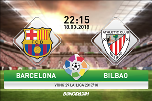 Kết quả Barca vs Athletic Bilbao trận đấu vòng 29 La Liga 2017/18