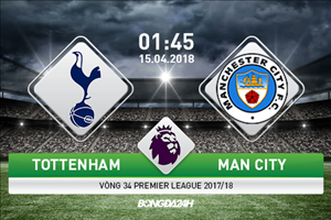 Kết quả Tottenham vs Man City trận đấu vòng 34 Premier League 2017/18